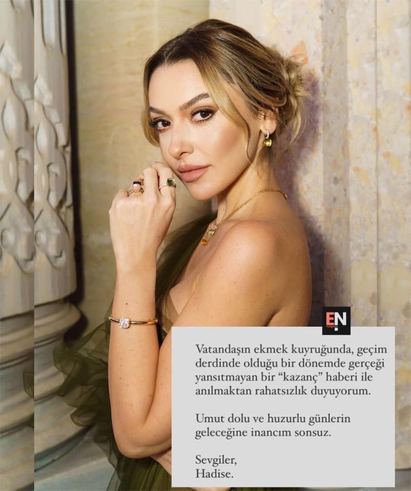 hadise 25 milyon kazandi iddialarina ates puskurdu